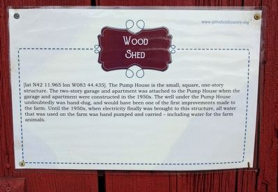 Wood Shed Marker. Click for full size. Wood Shed Marker image. Click for full size.