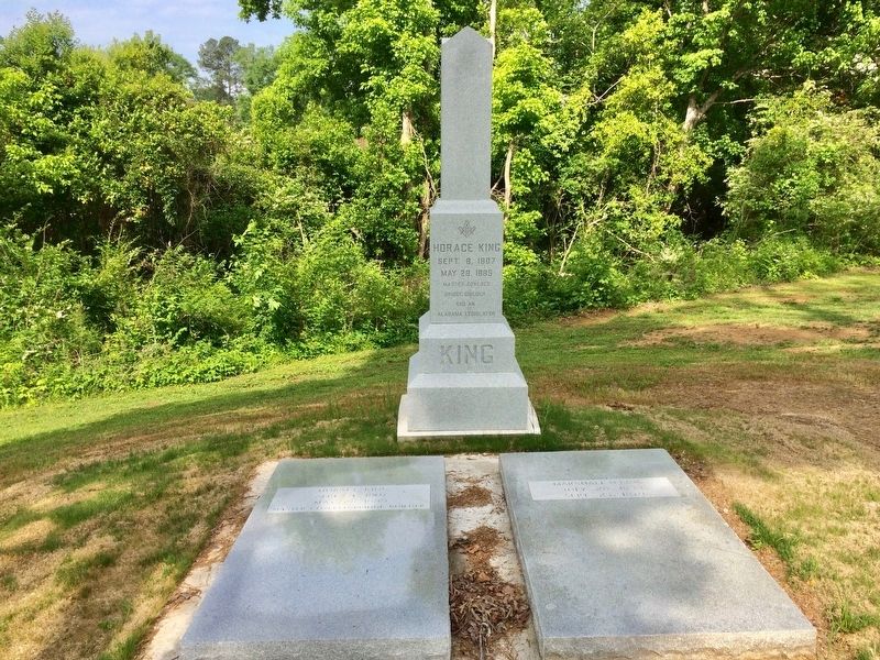 Horace King & son Marshal Ney King's grave and obelisk. image. Click for full size.