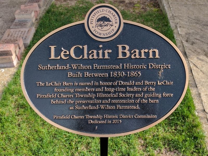LeClair Barn Memorial Marker. Click for full size. LeClair Barn Memorial Marker image. Click for full size.
