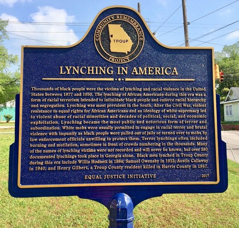 Lynching in America Marker image. Click for full size.