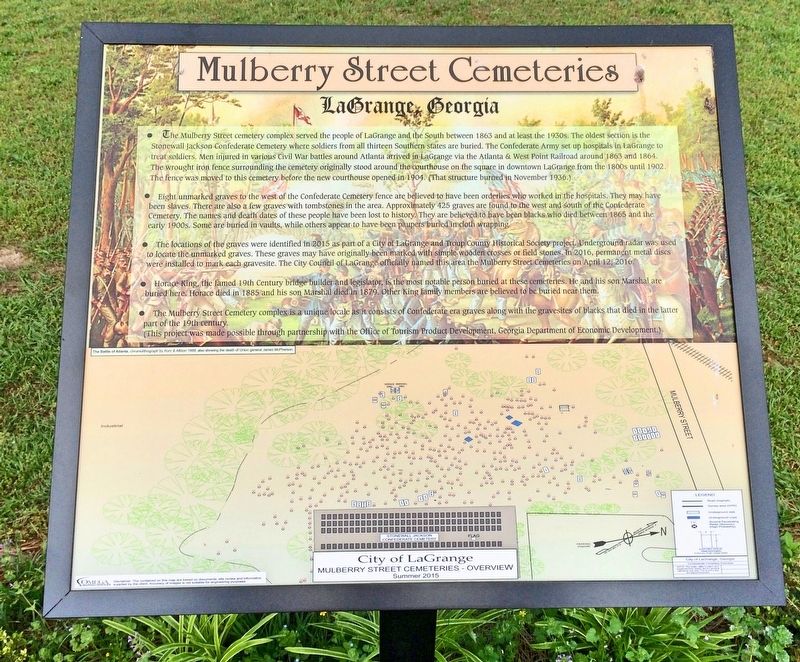 Mulberry Street Cemeteries Marker image. Click for full size.