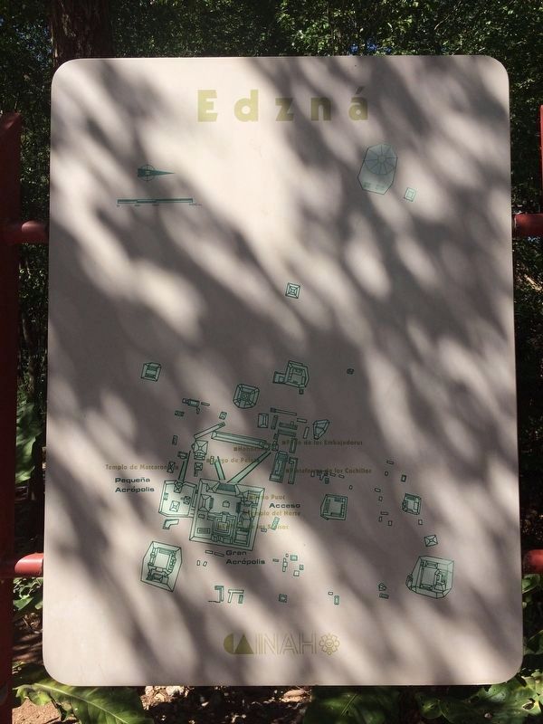 A nearby map of the Edzn Archaeological Site. image. Click for full size.