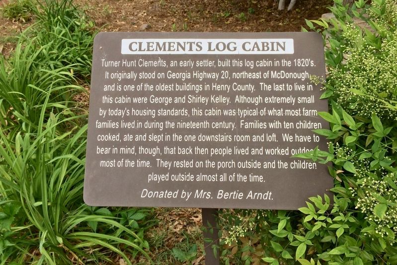 Clements Log Cabin Marker image. Click for full size.