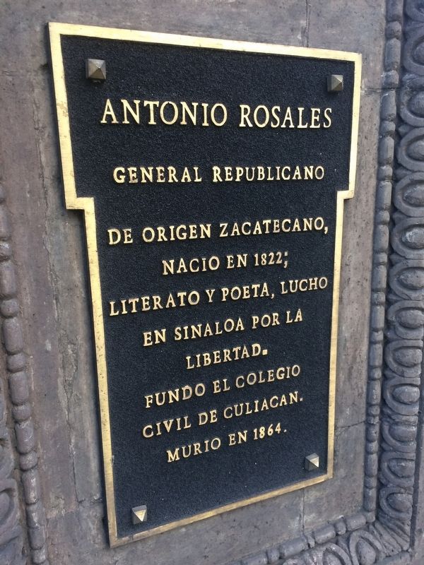 General Antonio Rosales front marker image. Click for full size.