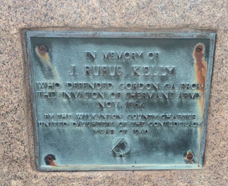 In Memory of J. Rufus Kelly plaque. image. Click for full size.