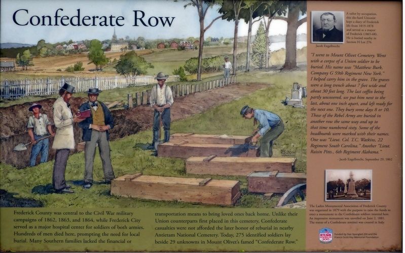Confederate Row Marker. Click for full size. Confederate Row Marker image. Click for full size.
