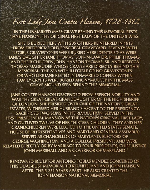 Jane Hanson National Memorial Marker image. Click for full size.