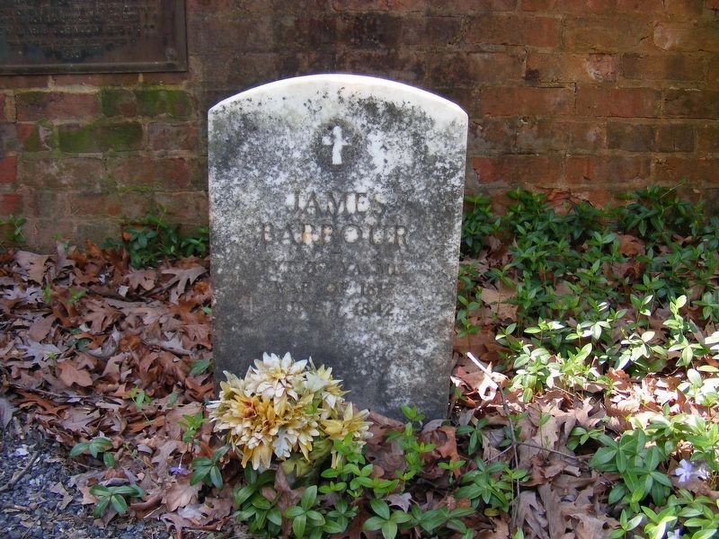 James Barbour Headstone. Click for full size. James Barbour Headstone image. Click for full size.