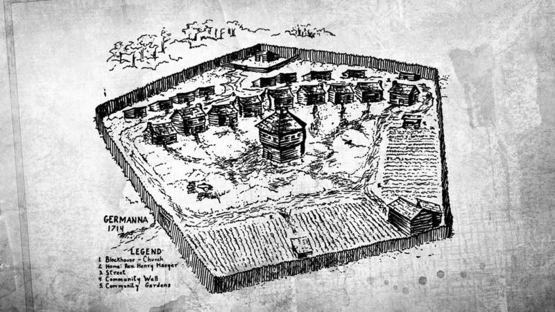 Fort Germanna (conjectural). Click for full size. Fort Germanna (conjectural) image. Click for full size.