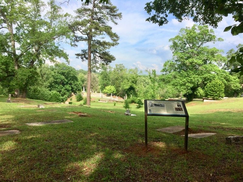 View from marker towards graves. image. Click for full size.