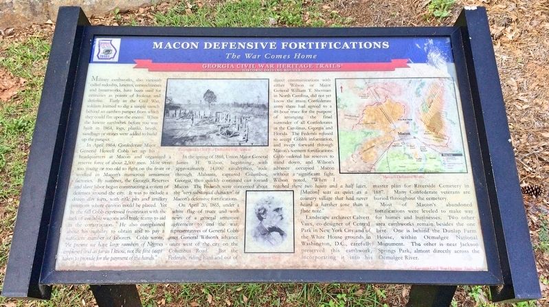 Macon Defensive Fortifications Marker. Click for full size. Macon Defensive Fortifications Marker image. Click for full size.