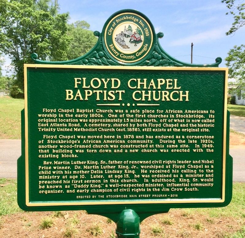 Floyd Chapel Baptist Church Marker. Click for full size. Floyd Chapel Baptist Church Marker image. Click for full size.