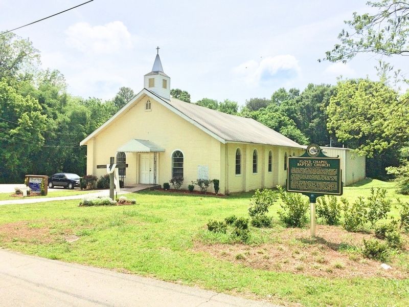 Floyd Chapel Baptist Church and Marker. Click for full size. Floyd Chapel Baptist Church and Marker image. Click for full size.