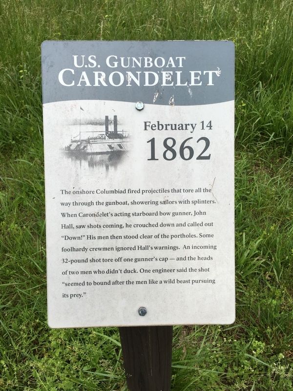 U.S. Gunboat Carondelet Marker. Click for full size. U.S. Gunboat Carondelet Marker image. Click for full size.