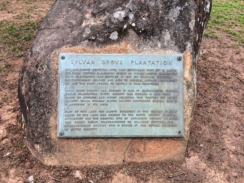 Sylvan Grove Plantation stone and marker. image. Click for full size.