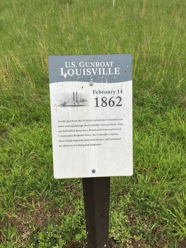U.S. Gunboat Louisville Marker image. Click for full size.