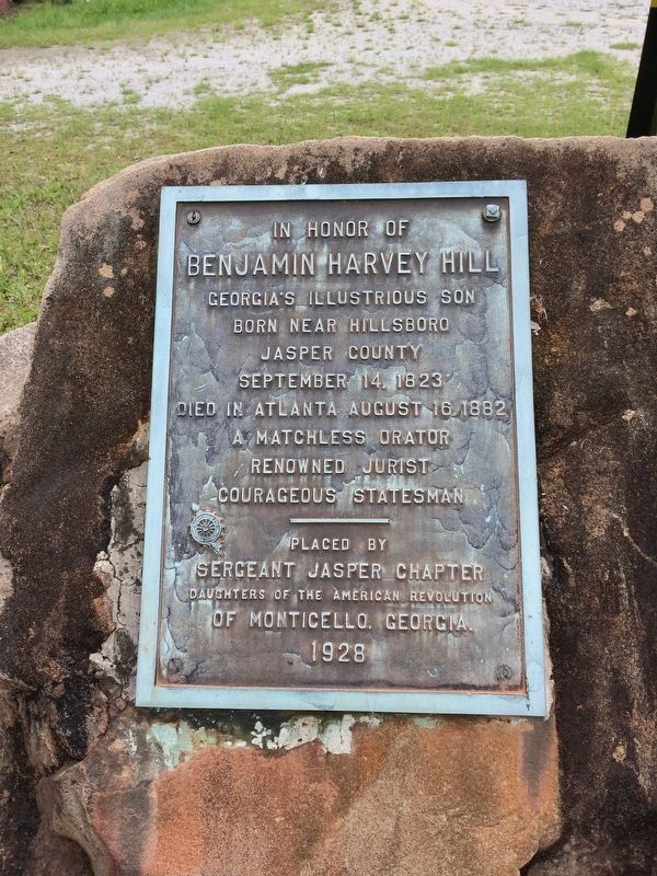 D.A.R plaque about Benjamin Hill near this marker. image. Click for full size.
