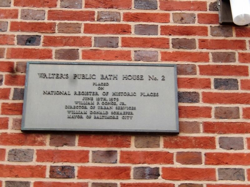 Walters Public Bath House No. 2 Marker image. Click for full size.