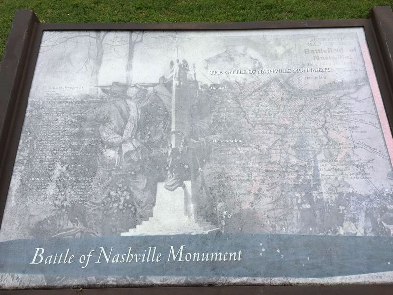 Battle of Nashville Monument Marker. Click for full size. Battle of Nashville Monument Marker image. Click for full size.