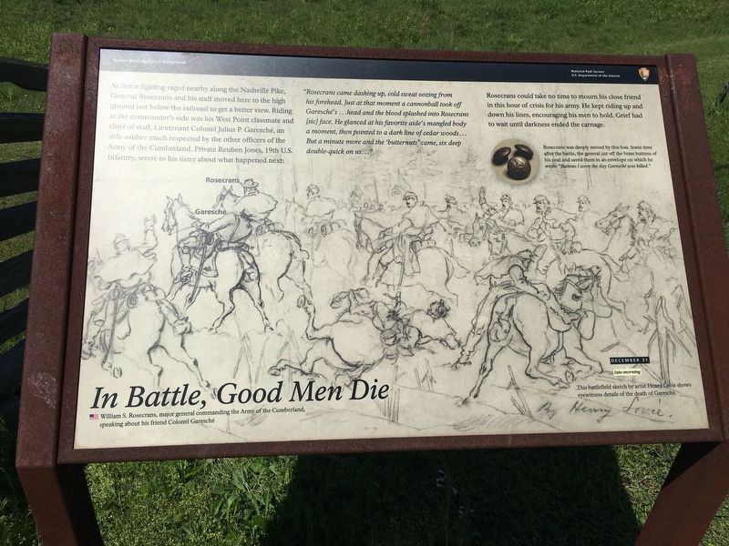 In Battle, Good Men Die Marker image. Click for full size.