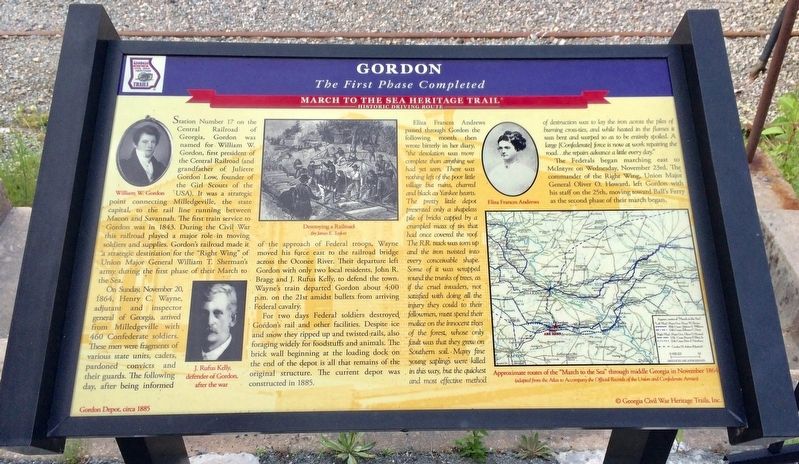 Gordon - Sherman's March to the Sea Marker image. Click for full size.