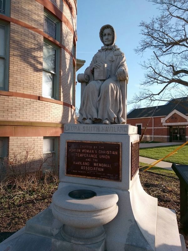 Laura Smith Haviland Statue and Markers image. Click for full size.