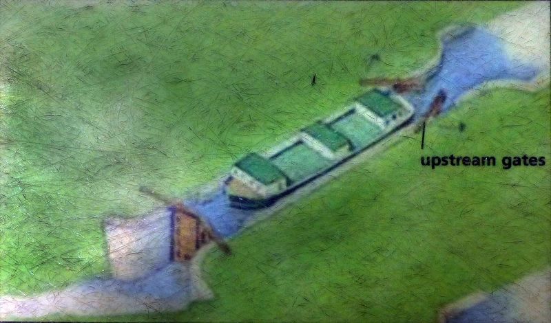 How a Lock Works — Boat Heading Downstream. Click for full size. How a Lock Works — Boat Heading Downstream image. Click for full size.