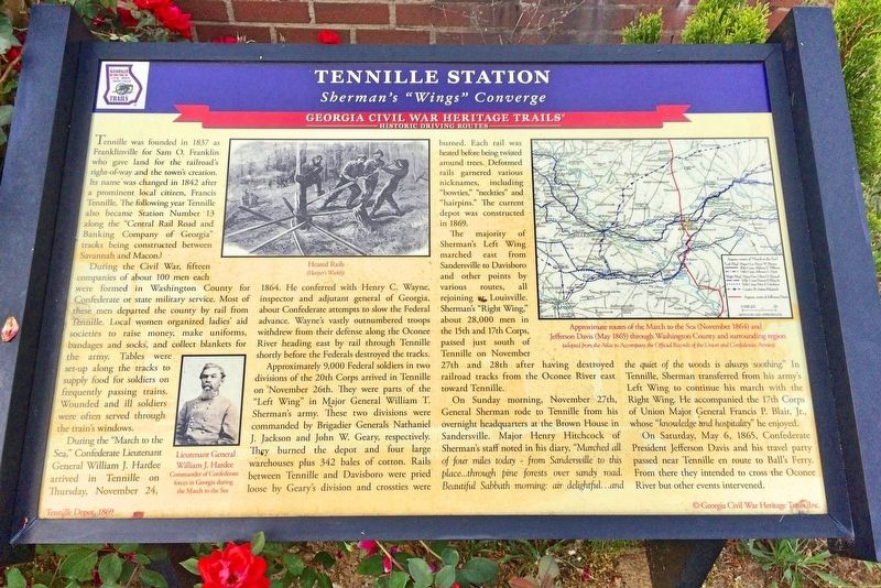 Tennille Station Marker. Click for full size. Tennille Station Marker image. Click for full size.