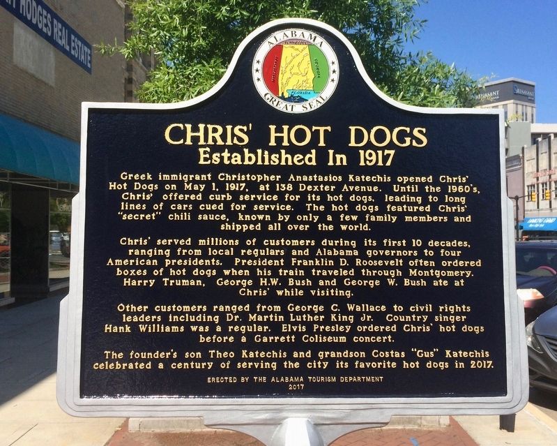 Chris’ Hot Dogs Marker image. Click for full size.