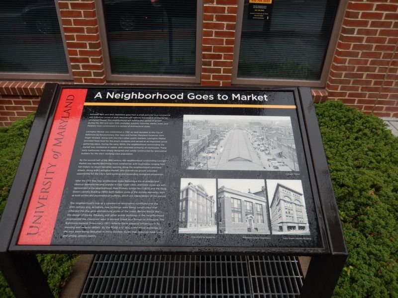A Neighborhood Goes to Market Marker image. Click for full size.