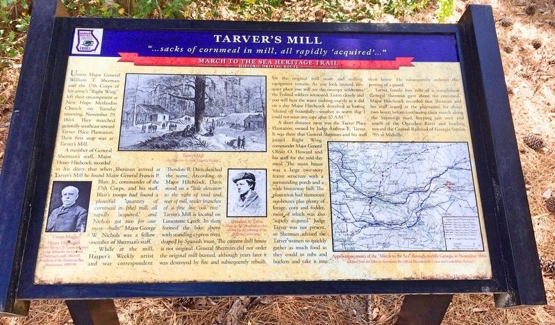 Tarver's Mill Marker. Click for full size. Tarver's Mill Marker image. Click for full size.