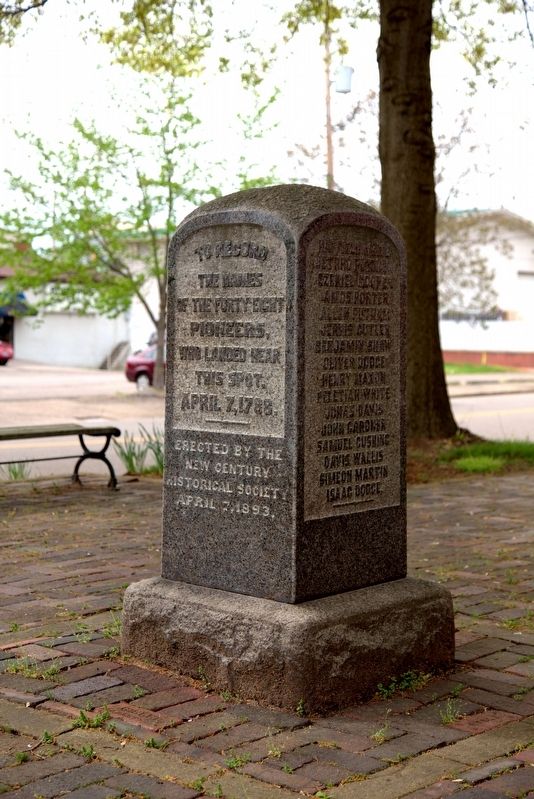 The Forty-Eight Pioneers Marker, East and North Faces. Click for full size. The Forty-Eight Pioneers Marker, East and North Faces image. Click for full size.