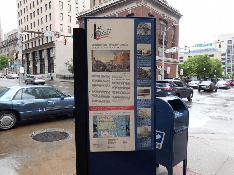 Discover Baltimore�s Changing Skyline Marker-Front side image. Click for full size.
