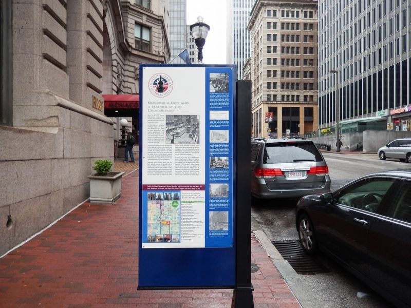 Building a City and a Nation: At the Crossroads Marker-Front side. Click for full size. Building a City and a Nation: At the Crossroads Marker-Front side image. Click for full size.
