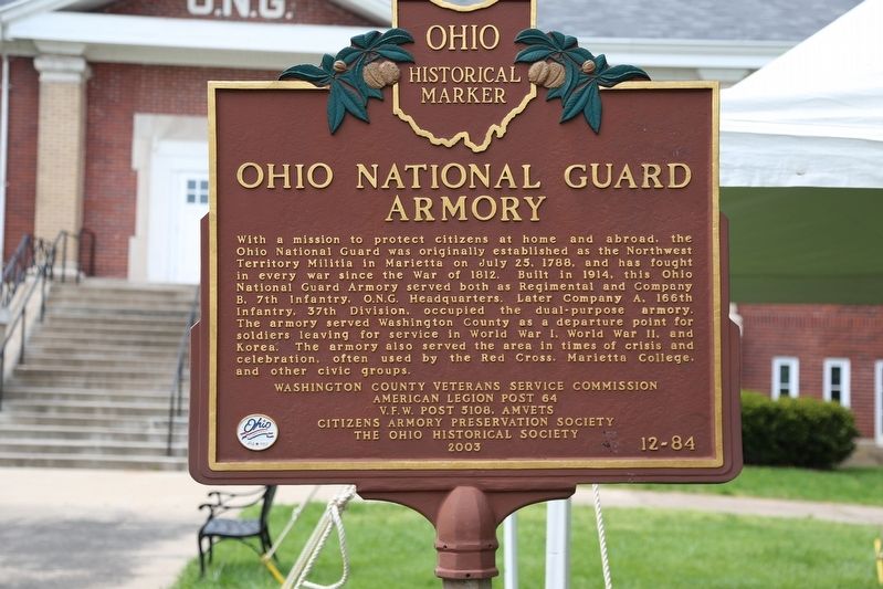 Ohio National Guard Armory Marker image. Click for full size.