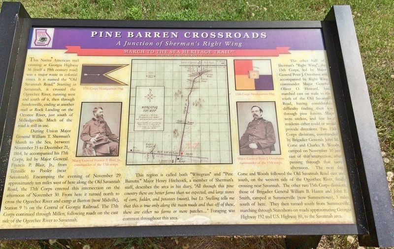 Pine Barren Crossroads Marker. Click for full size. Pine Barren Crossroads Marker image. Click for full size.