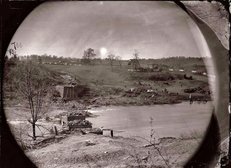 Old Germanna Bridge stone abutments and piers. image. Click for full size.