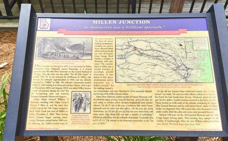 Millen Junction Marker image. Click for full size.