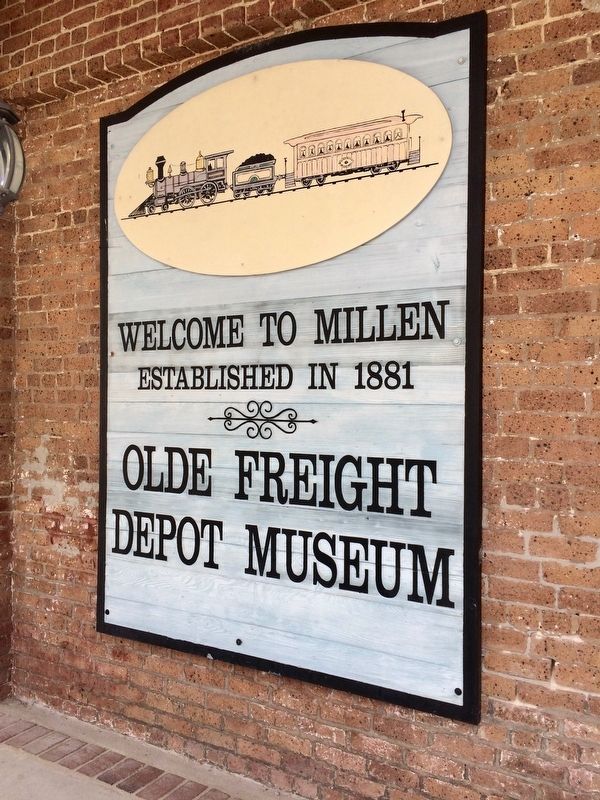 Part of the building is used as the Olde Freight Depot Museum. image. Click for full size.