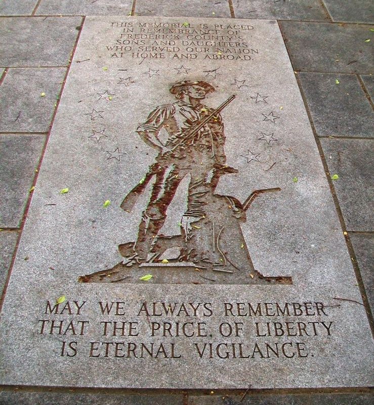 Frederick County Veterans Memorial Marker. Click for full size. Frederick County Veterans Memorial Marker image. Click for full size.