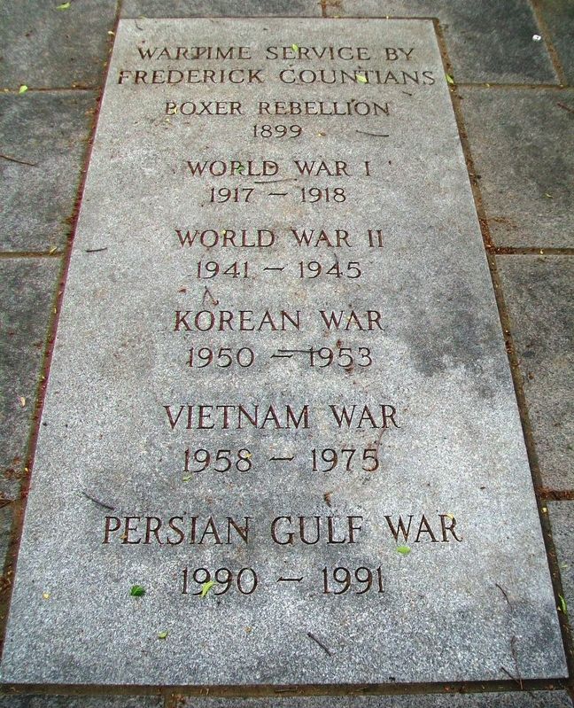 Frederick County Veterans Memorial Marker. Click for full size. Frederick County Veterans Memorial Marker image. Click for full size.