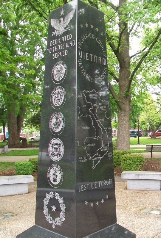Frederick County Vietnam Veterans Memorial Obelisk. Click for full size. Frederick County Vietnam Veterans Memorial Obelisk image. Click for full size.