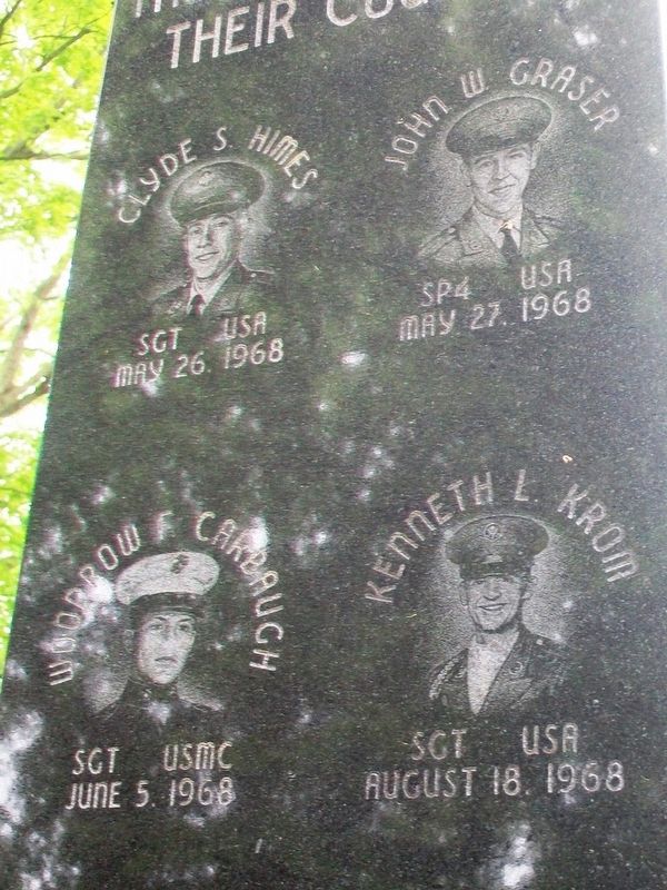 Frederick County Vietnam Veterans Memorial Honored Dead. Click for full size. Frederick County Vietnam Veterans Memorial Honored Dead image. Click for full size.