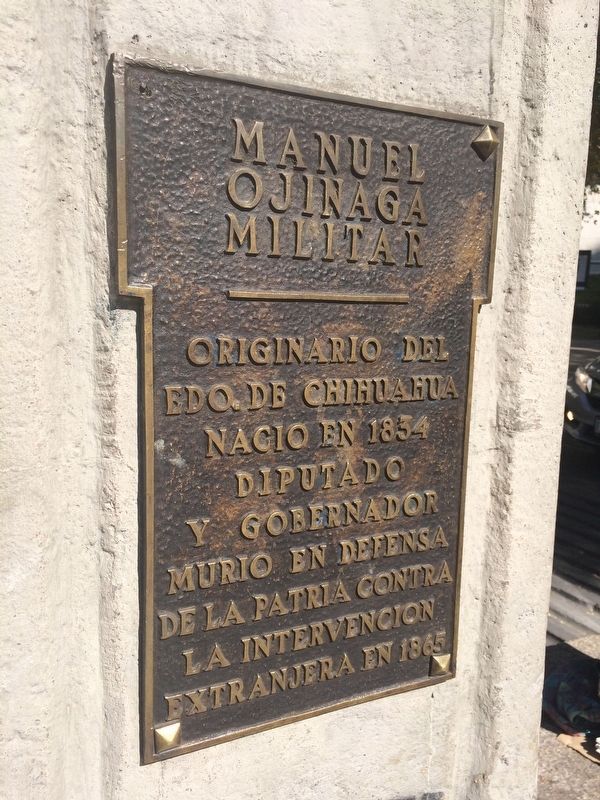Manuel Ojinaga Marker. Click for full size. Manuel Ojinaga Marker image. Click for full size.