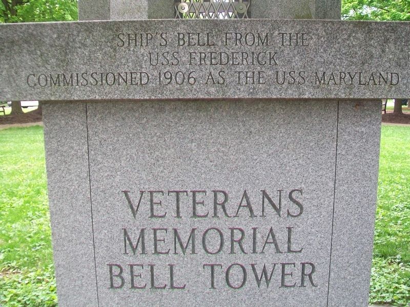 Veterans Memorial Bell Tower Marker image. Click for full size.