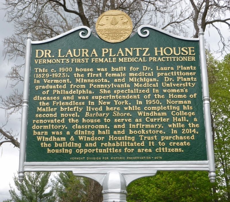 Dr. Laura Plantz House Marker image. Click for full size.