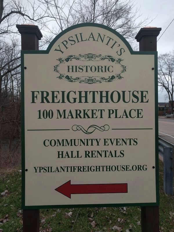 Michigan Central Freighthouse Directional Sign image. Click for full size.