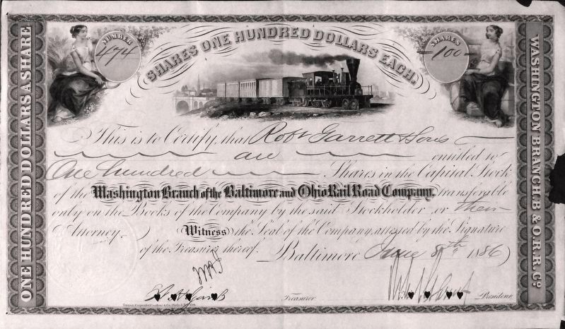 Stock Certificate. Click for full size. Stock Certificate image. Click for full size.