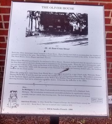 The Oliver House Marker image. Click for full size.
