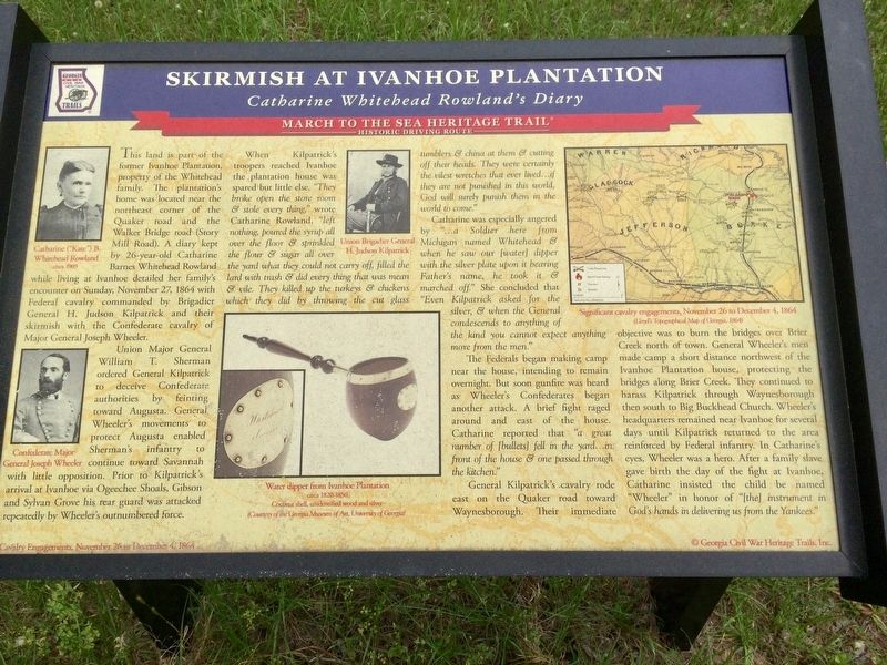 Another nearby marker about the Ivanhoe Plantation. image. Click for full size.